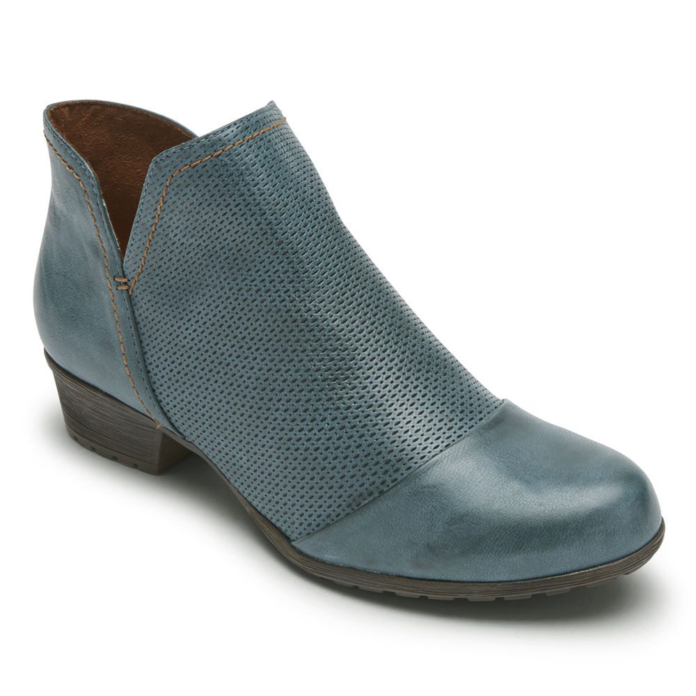 Botas Rockport Mujer Mexico - Cobb Hill Gratasha V-Cut Gay Marino - XTLBQ0279